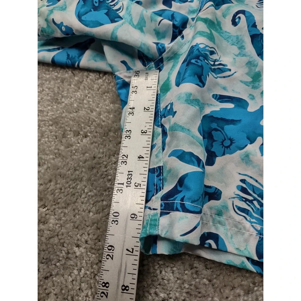 MKS Unlimited Swim Trunks‎ Ocean Themed Dolphin Seahorse Jellyfish Accent Sz 38